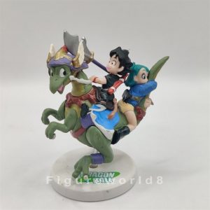 Goku with Spear & Bulma Riding Armored Dinosaur Mini Figure Banpresto